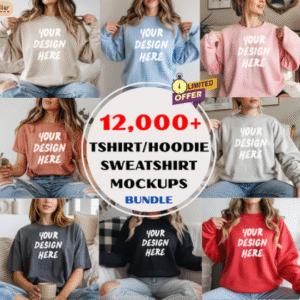 12000+ T-Shirt Mockup Mega Bundle | High-Quality Editable PSD & JPG Files